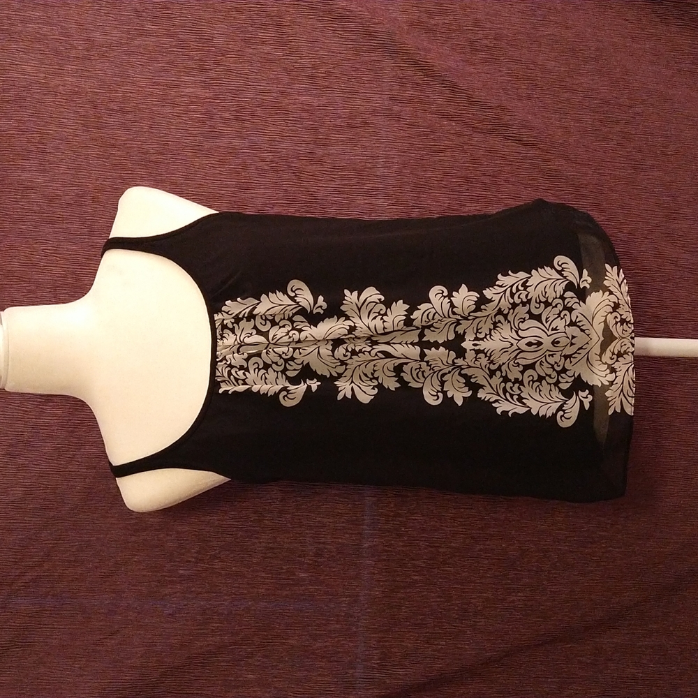 Tank top with Shear Overlay